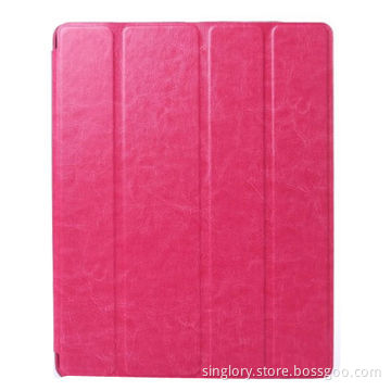 4-folder Slim Folio Leather Case for iPad Air, OEM, ODM Orders Welcomed